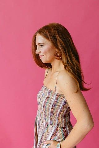 Davis Multi Stripe Midi Dress