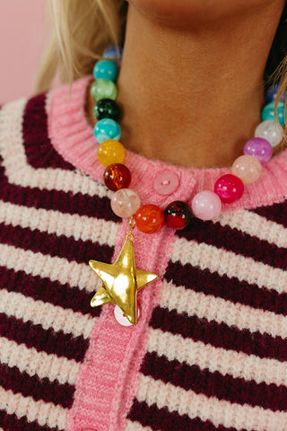 Brookie Chunky Beaded Star Necklace