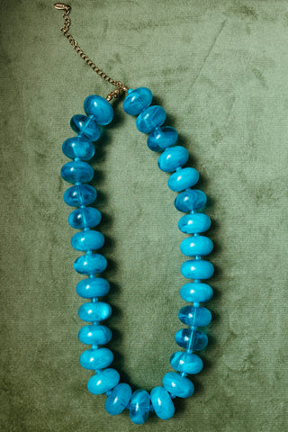 Sugar Beads Necklace/Bracelet Set - Auqa