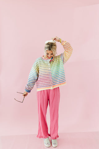 Bowen Multi Colored Button Cardigan -RESTOCK