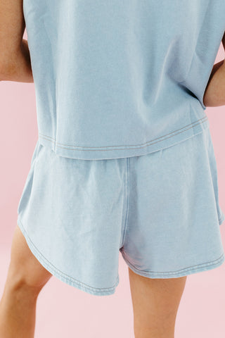 Lulu Knit Skort in Denim