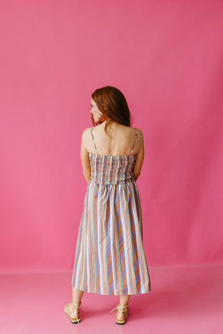 Davis Multi Stripe Midi Dress