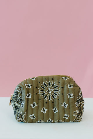 Bandana Cosmetic Pouch - Olive