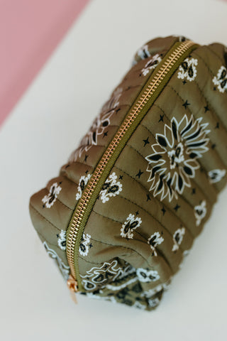 Bandana Cosmetic Pouch - Olive