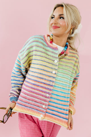 Bowen Multi Colored Button Cardigan -RESTOCK