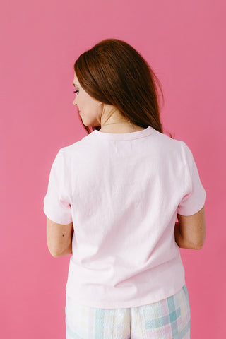 Sarah Basic Tee in Baby Pink