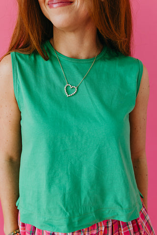 Bea Knit Tank Top in Green