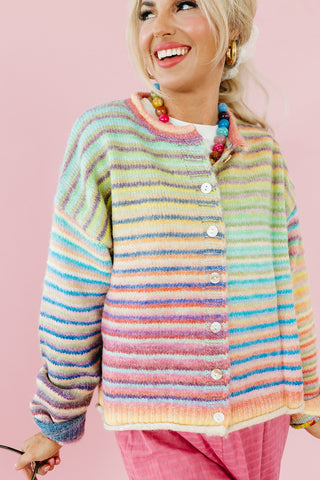 Bowen Multi Colored Button Cardigan -RESTOCK