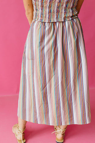 Davis Multi Stripe Midi Dress