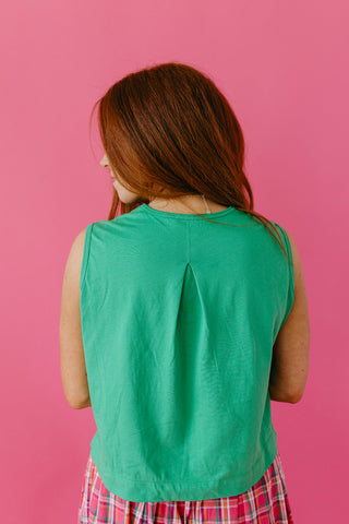 Bea Knit Tank Top in Green
