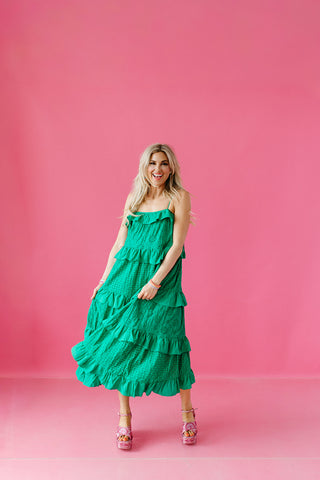 Tulum Eyelet Midi Dress