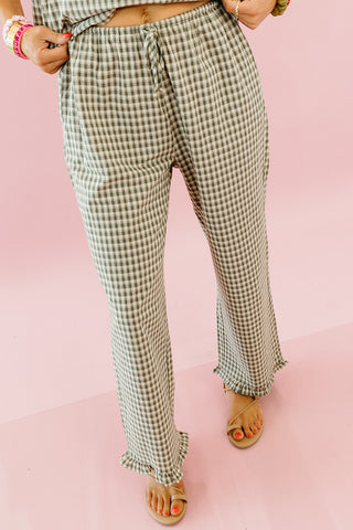 Manda Plaid Matching Pant Set