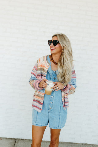 Nola Denim Collared Romper