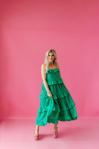 Tulum Eyelet Midi Dress