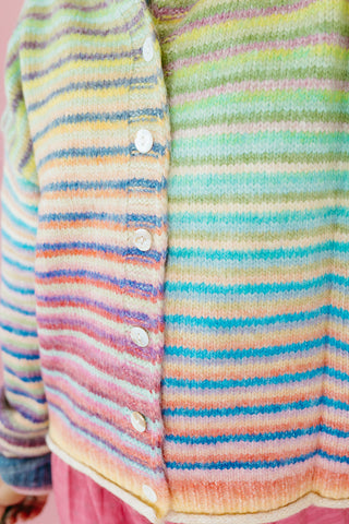 Bowen Multi Colored Button Cardigan -RESTOCK