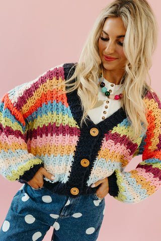 Mollie Multi Colored Chunky Cardigan
