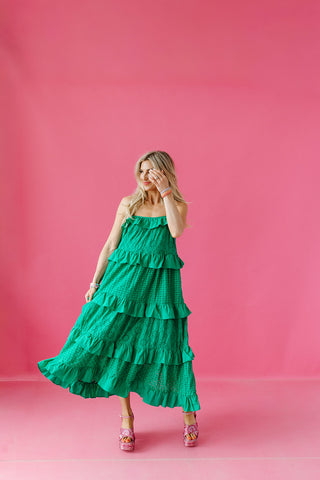 Tulum Eyelet Midi Dress