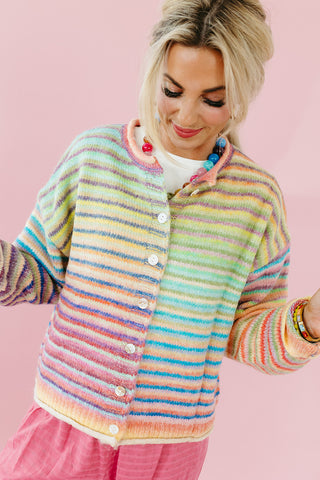 Bowen Multi Colored Button Cardigan -RESTOCK