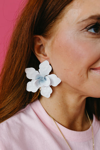 Maxine Statement Earrings - White