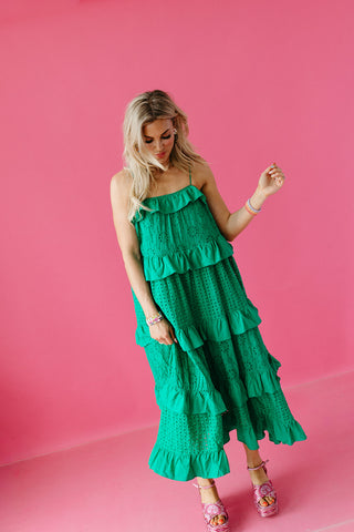 Tulum Eyelet Midi Dress