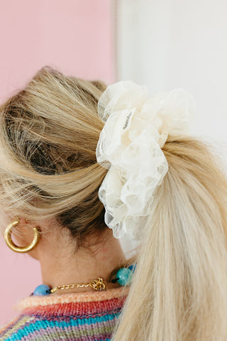 Oversized Organza Star Scrunchie