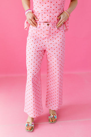 Linds Polka Dot Pants in Pink/Red