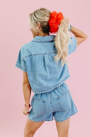 Kinsley Denim Wrap Skort