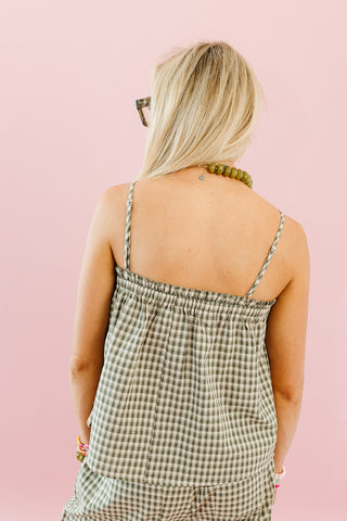 Manda Plaid Matching Pant Set
