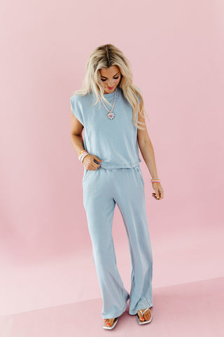 Lulu Knit Pants in Denim