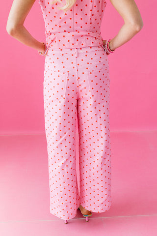 Linds Polka Dot Pants in Pink/Red