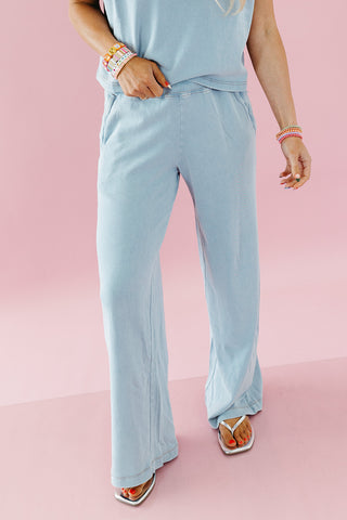 Lulu Knit Pants in Denim