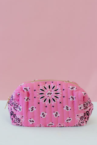 Bandana Cosmetic Pouch - Pink