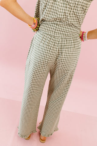 Manda Plaid Matching Pant Set