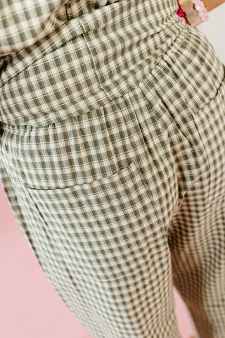 Manda Plaid Matching Pant Set