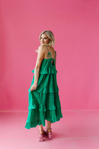 Tulum Eyelet Midi Dress