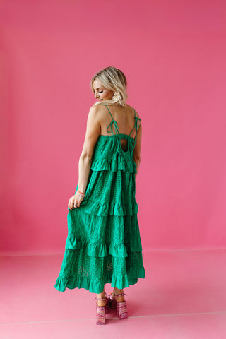Tulum Eyelet Midi Dress
