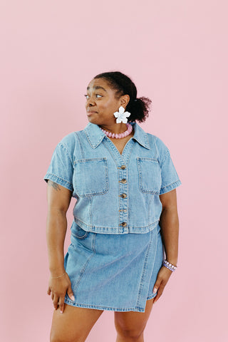 Kinsley Denim Wrap Skort