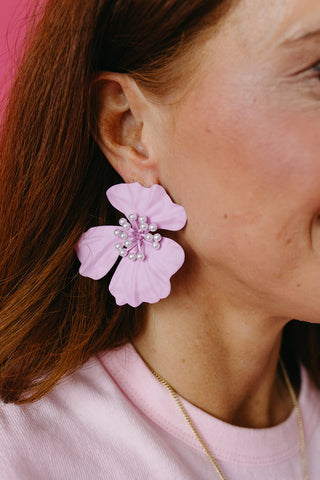 Capri Statement Earrings - Lilac