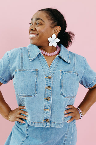 Kinsley Denim Button Up Top