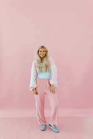 Bowen Open Front Cardigan in Pastel