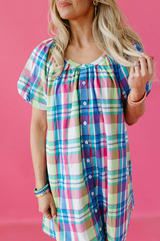 Mikaela Plaid Mini Dress