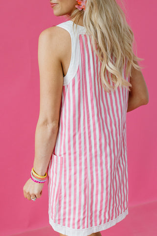 Lyra Stripe Button Up Mini Dress
