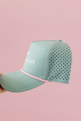 Sunshine Club Hat in Sage Green/Pink
