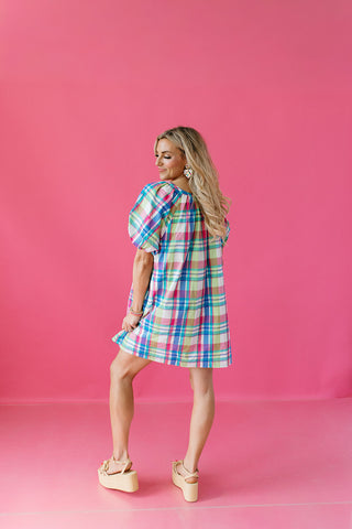 Mikaela Plaid Mini Dress