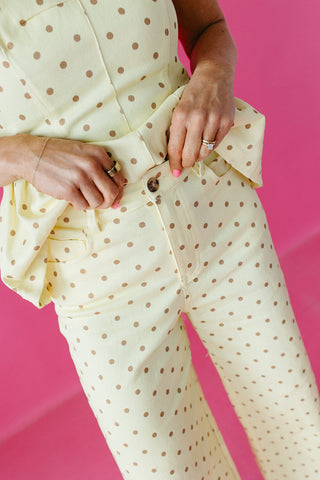 Linds Polka Dot Pants in Yellow