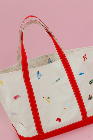 KC Icon Tote Bag in Red