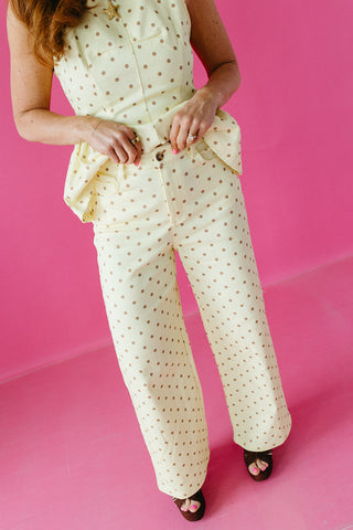Linds Polka Dot Pants in Yellow