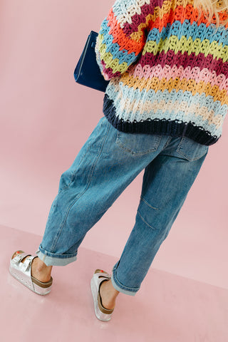 Alanna Stretch Denim Barrel Overalls