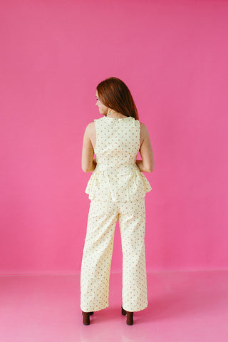 Linds Polka Dot Pants in Yellow