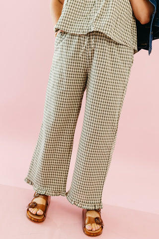 Manda Plaid Matching Pant Set